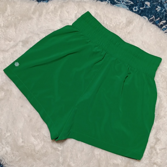 Athleta high rise weekender run short green athletic shorts women's sz XXS - Picture 6 of 10